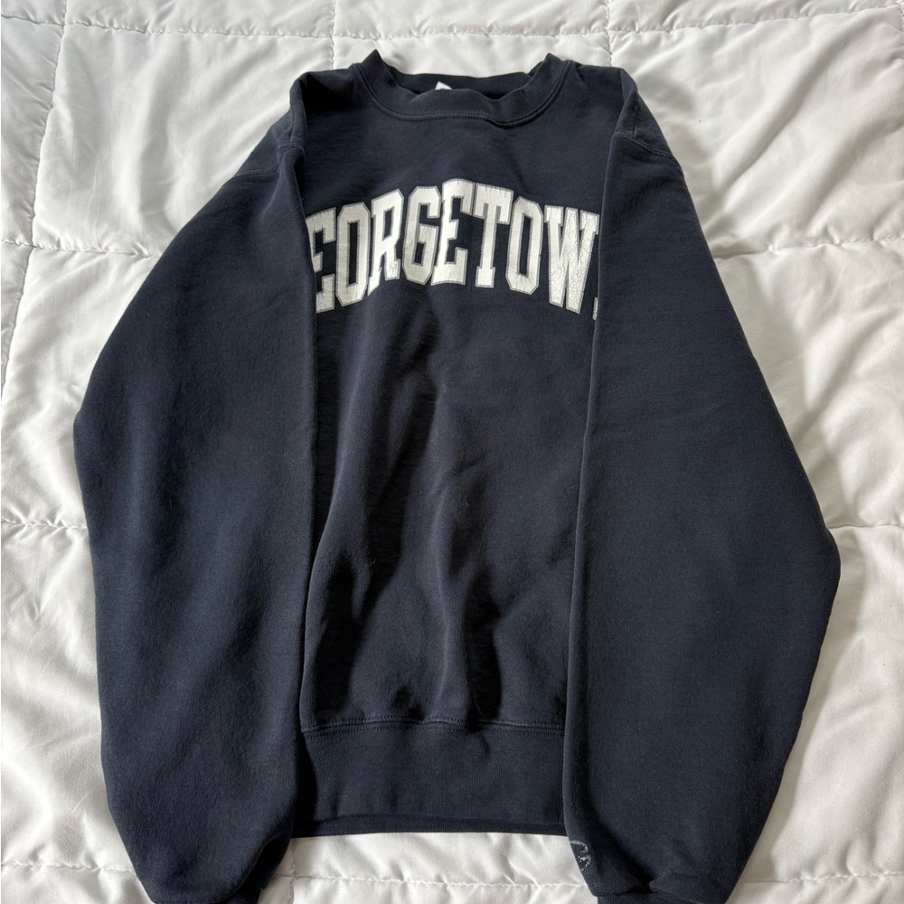 Champion Georgetown navy women’s Crewneck Sweater